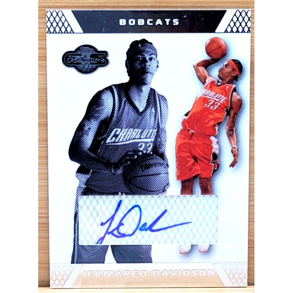 2007-08 TOPPS CO-SIGNERS JERMAREO DAVIDSON ROOKIE AUTO CHARLOTTE BOBCATS